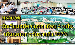 นักเรียนทั่วประเทศแห่สมัคร ม.มหาสารคาม เกือบ 3 หมื่นคน เกินแผนการรับมากถึง 307 %