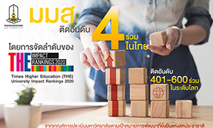 ม.มหาสารคาม  แรงไม่หยุด!!  ติดอันดับโลกจากการจัดอันดับ University Impact Rankings 2020 โดย Times Higher Education