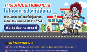 ประกันสังคม เปิดโอกาสให้ผู้ประกันตนเปลี่ยน รพ.ในปี 64 เตรียมยื่นเรื่องได้แล้ว ตั้งแต่ 16 ธ.ค.63 นี้