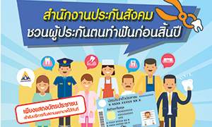 ประกันสังคมโชว์ผลสำเร็จ ทำฟัน “ไม่ต้องสำรองจ่าย” ผู้ประกันตนแห่ใช้บริการเดือนพฤศจิกายน 2 แสนกว่าราย จ่ายประโยชน์ทดแทนไปแล้ว 200 กว่าล้าน
