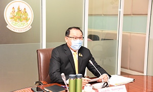 ผู้ช่วยรัฐมนตรีประจำกระทรวงแรงงาน ประชุมติดตามสถานการณ์ของโรคติดเชื้อไวรัสโคโรนา 2019 จังหวัดภาคกลางและภาคตะวันออก ผ่านระบบการประชุมทางไกล (Video Conference)