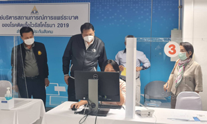รมว.สุชาติ ลุยตรวจสายด่วน 1506 กด 6 บริการให้คำปรึกษาผู้ประกันตนตรวจหาเชื้อโควิด-19
