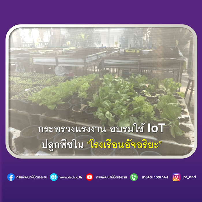 รมว.สุชาติ มอบกรมพัฒนาฝีมือแรงงานยกระดับแรงงานภาคเกษตรด้วยเทคโนโลยี IoT