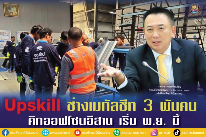 รองปลัด "เปา" จัดโปรปลอดดอกเบี้ย อัดฉีดเงินกองทุนให้ สปก. SME กู้ Upskill แรงงาน 30 ล้านบาท